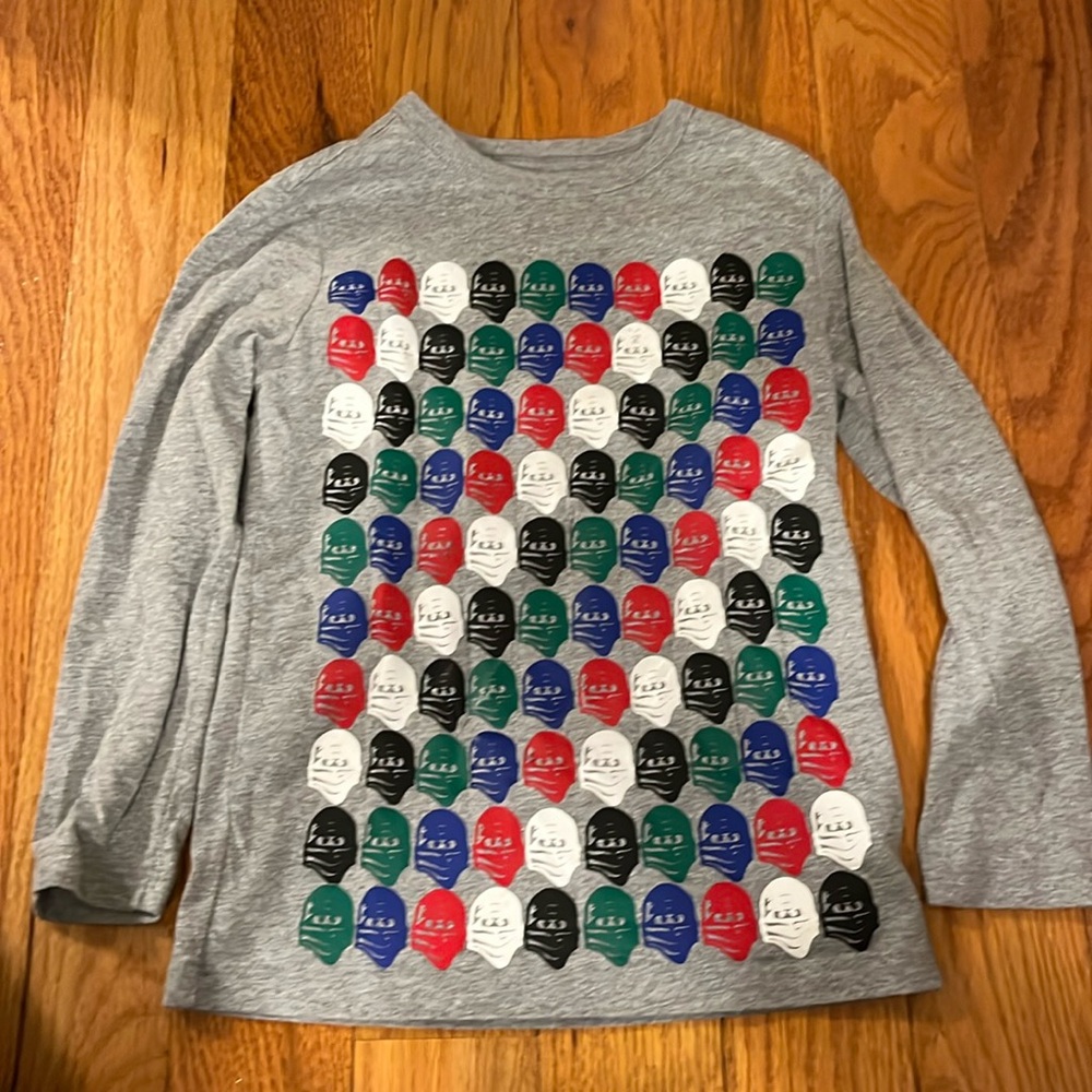 Lego Ninjago 100th day of school long sleeve gray shirt